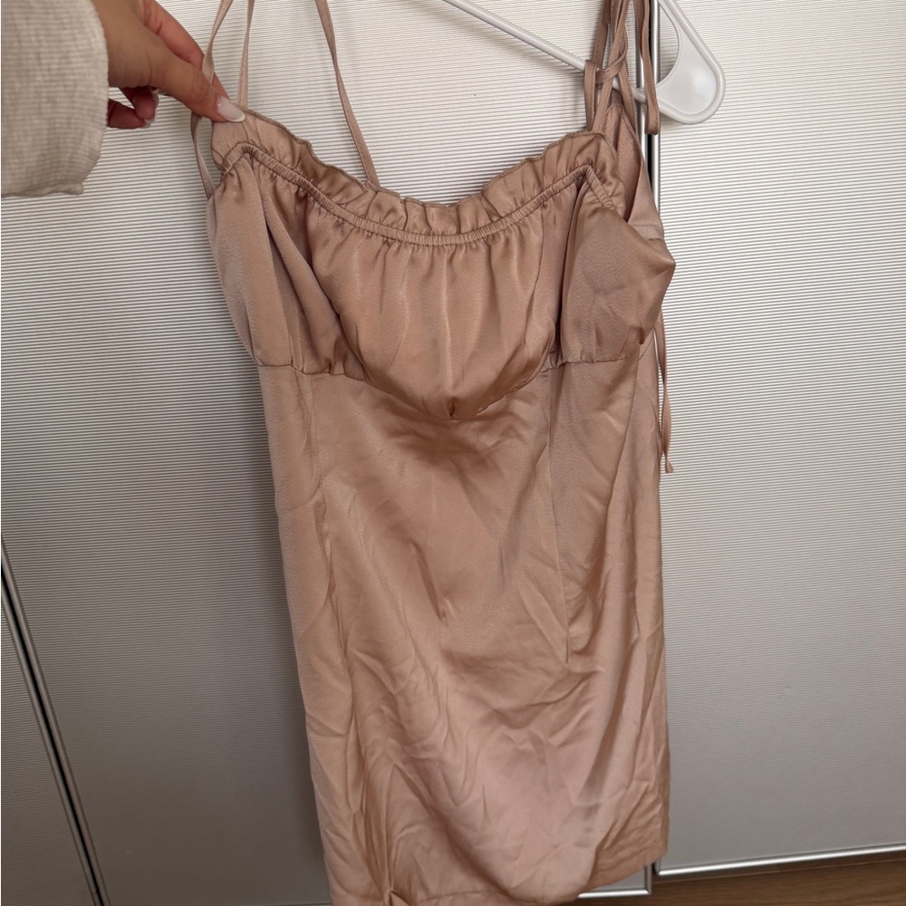 Blush Pink Satin Slip Dress